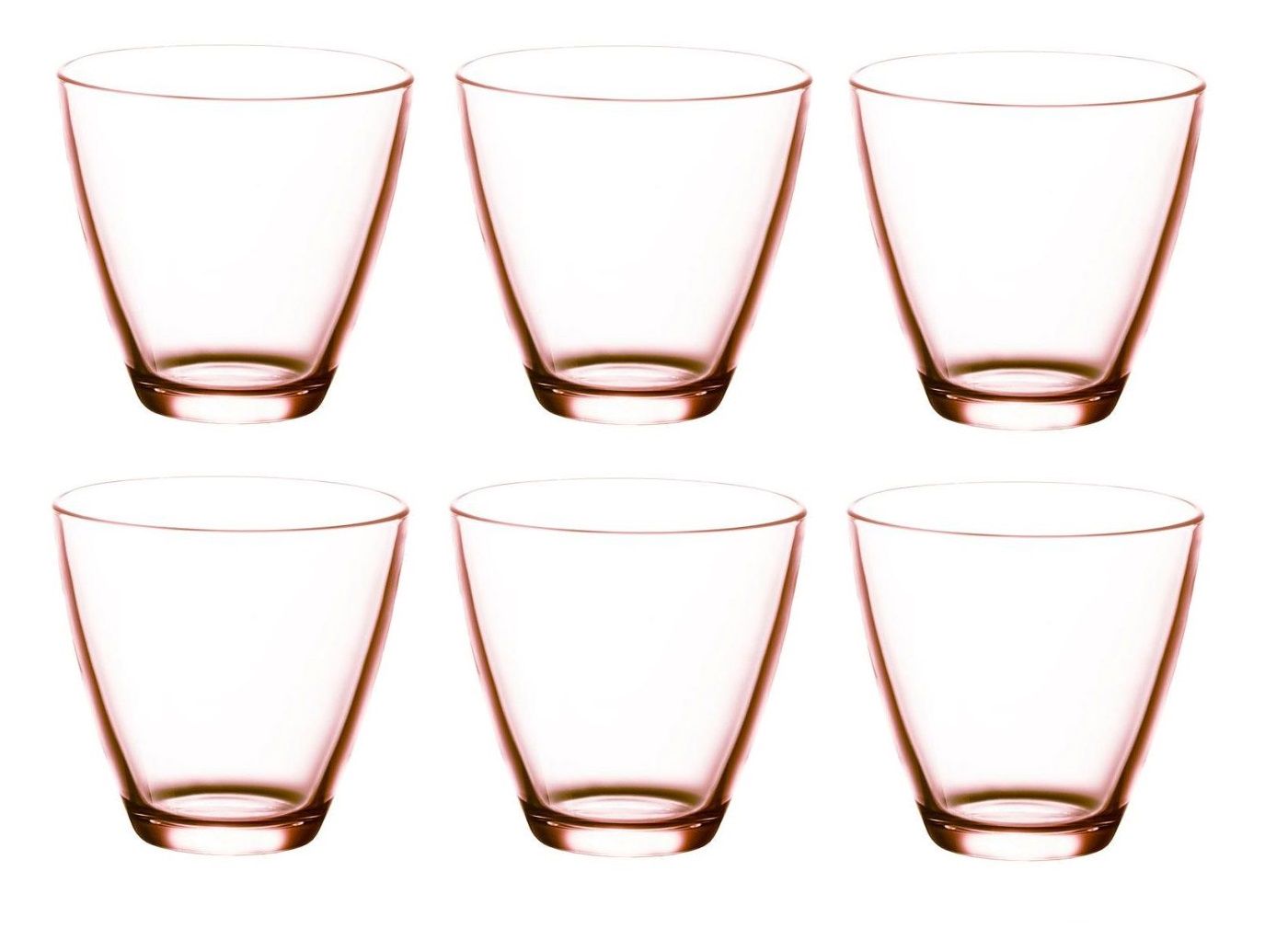 Bitz Waterglas Roze 26 cl - 6 Stuks